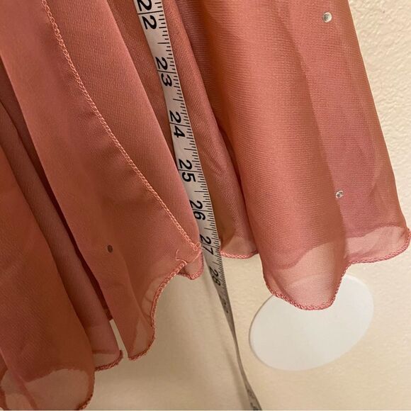 Glamour solo dance costume pink mauve lyrical rhinestone chiffon dress LC child - Picture 7 of 8